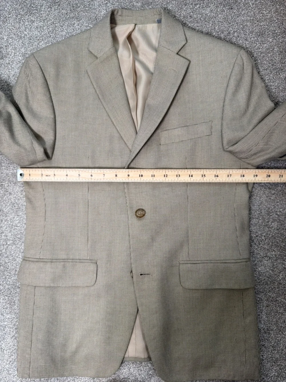 Michael Kors Tan Micro Check Blazer 36S